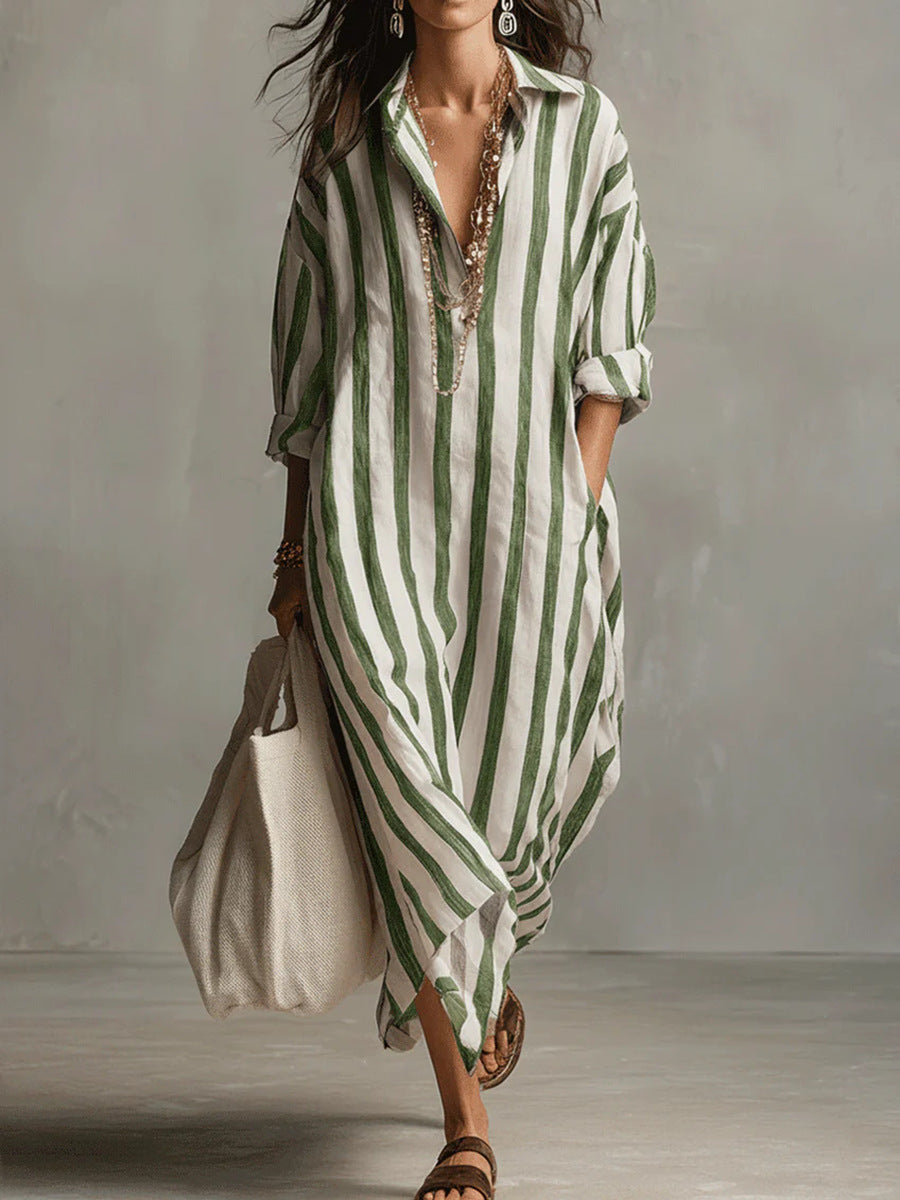 Xanthe - Breezy Linen Maxi Dress