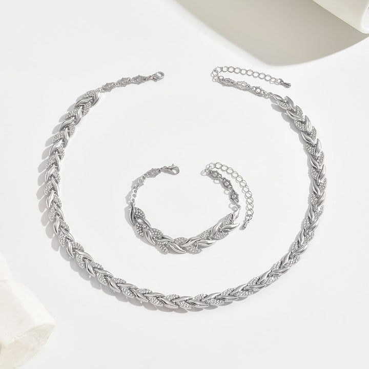 Yvonne - Lustrous Necklace & Bracelet Set