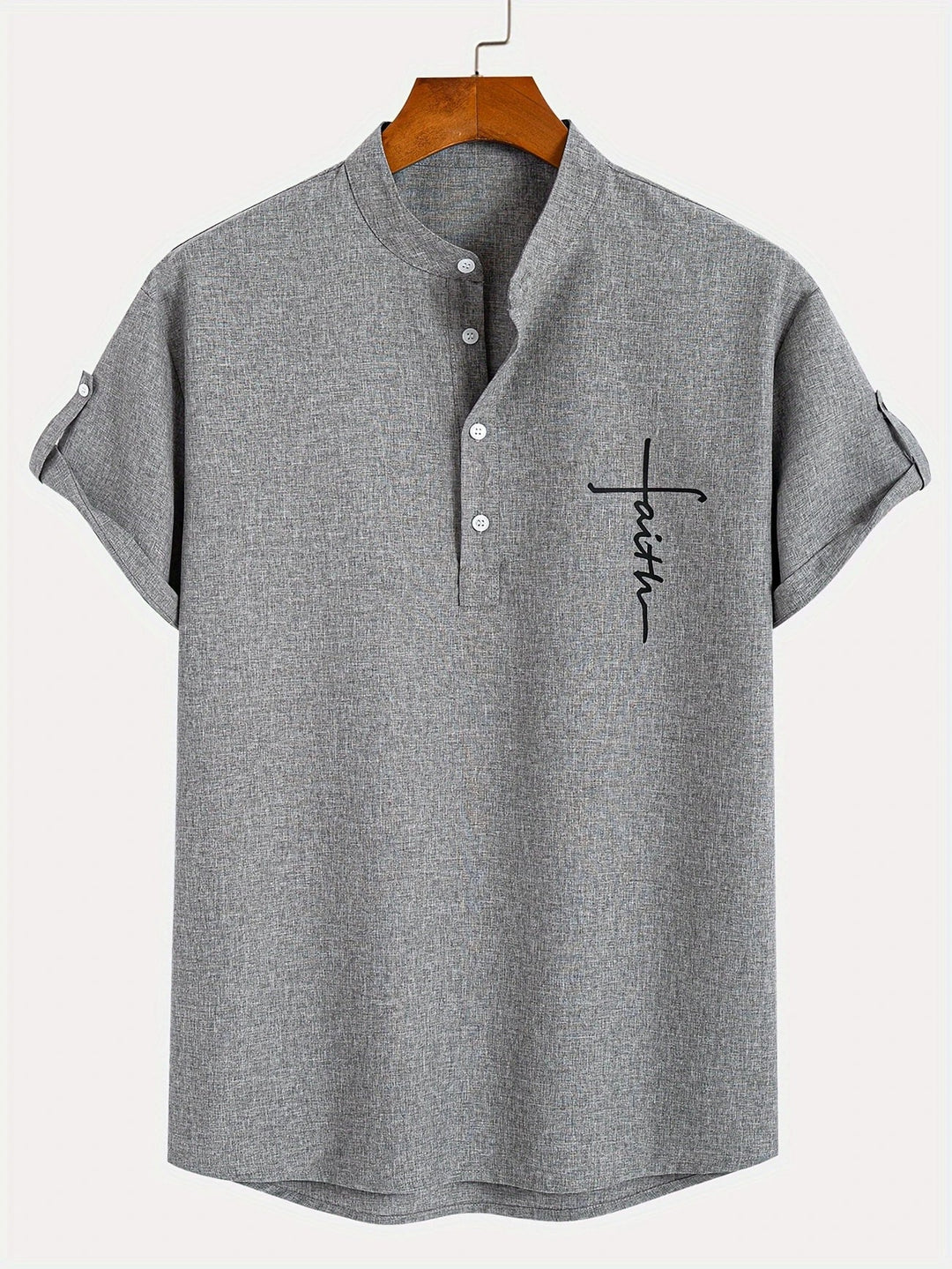 Harlan - Textured High-Collar Shirt