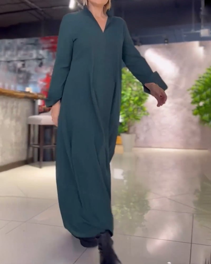 Kesslyn - Soft-Touch Maxi Shift Dress