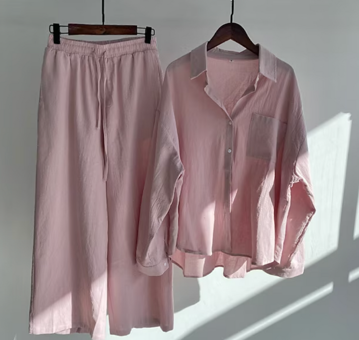 Kairi - Oversized Blouse and Palazzo Trousers Set