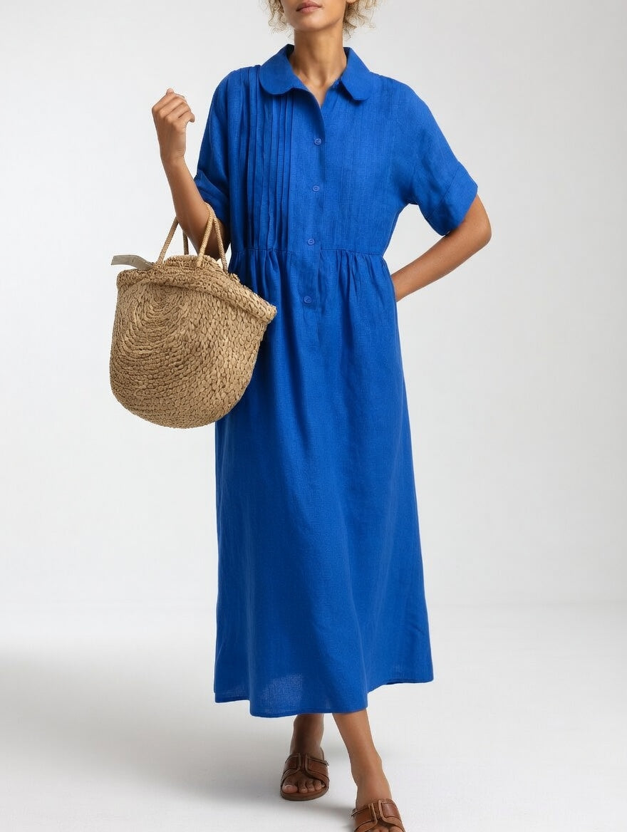 Jorisa - Short Sleeve Midi Dress