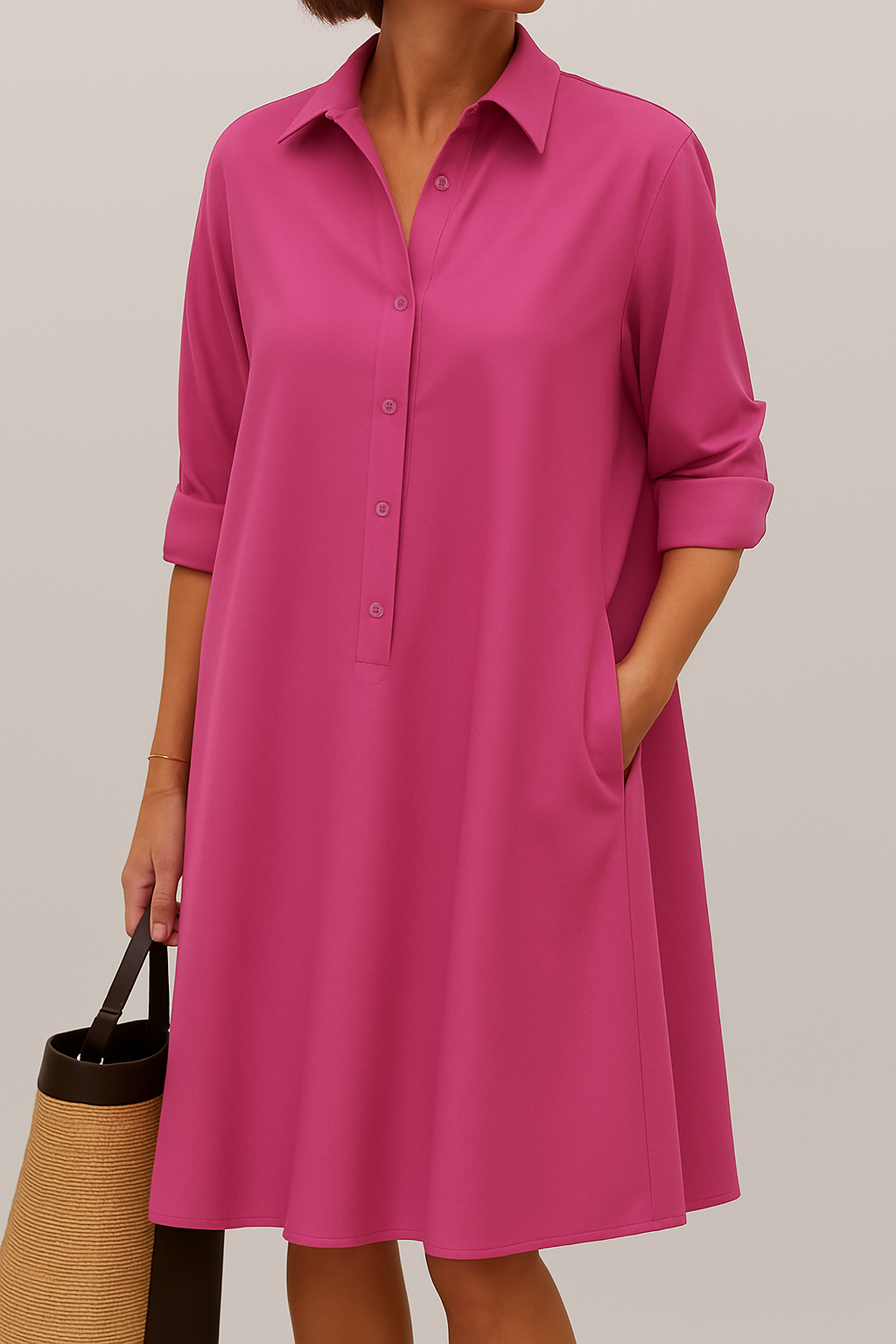 Elodie - Button Down Shirt Dress