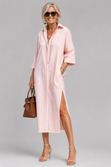 Rosabella - Crease-Resistant Belted Midi Dress