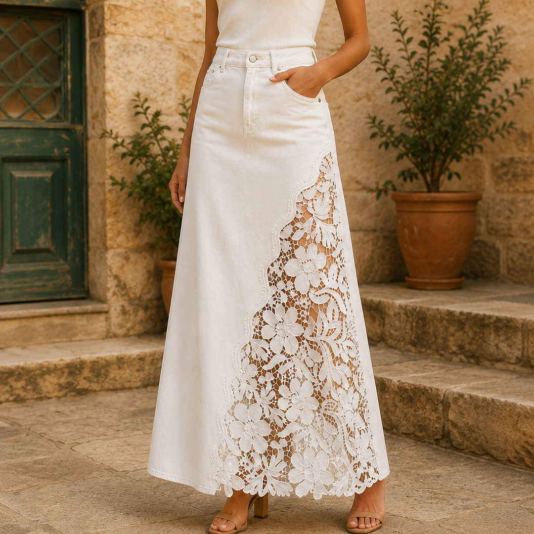 Faelyn - Elegant High-Waisted Maxi Skirt