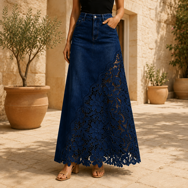 Faelyn - Elegant High-Waisted Maxi Skirt