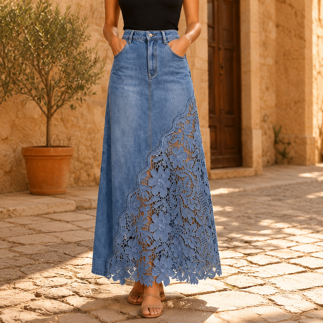 Faelyn - Elegant High-Waisted Maxi Skirt