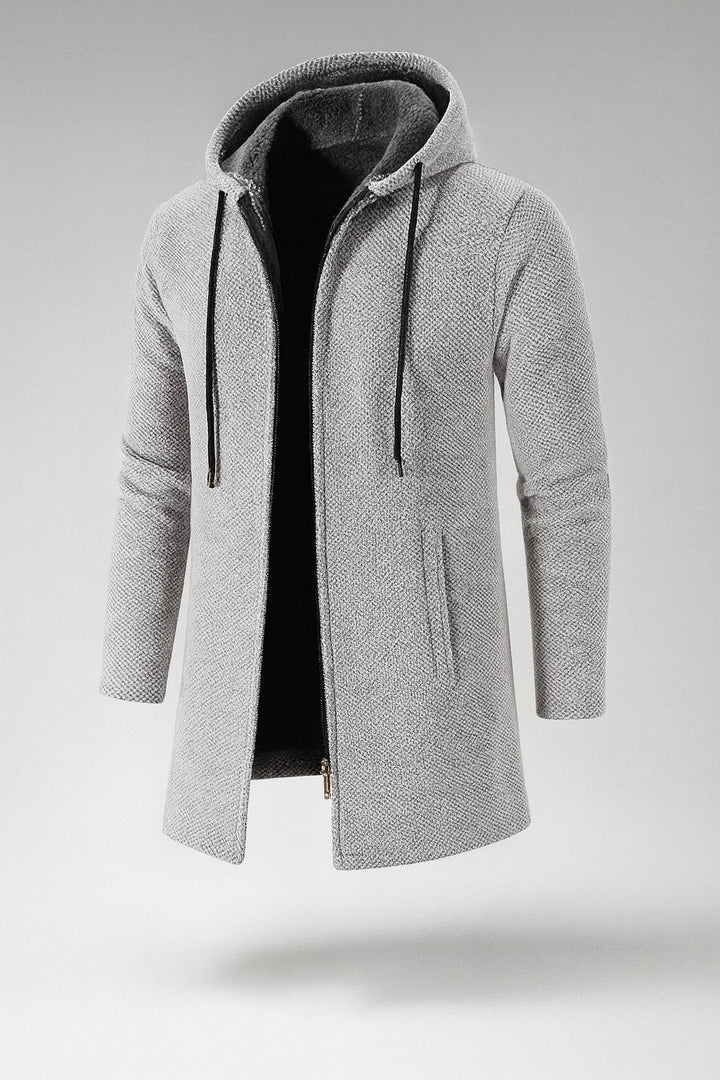 Keldan - Quilted Hooded Cardigan