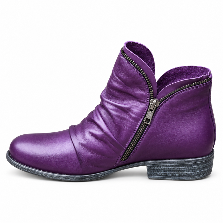 Anara - Textured Ankle Boots
