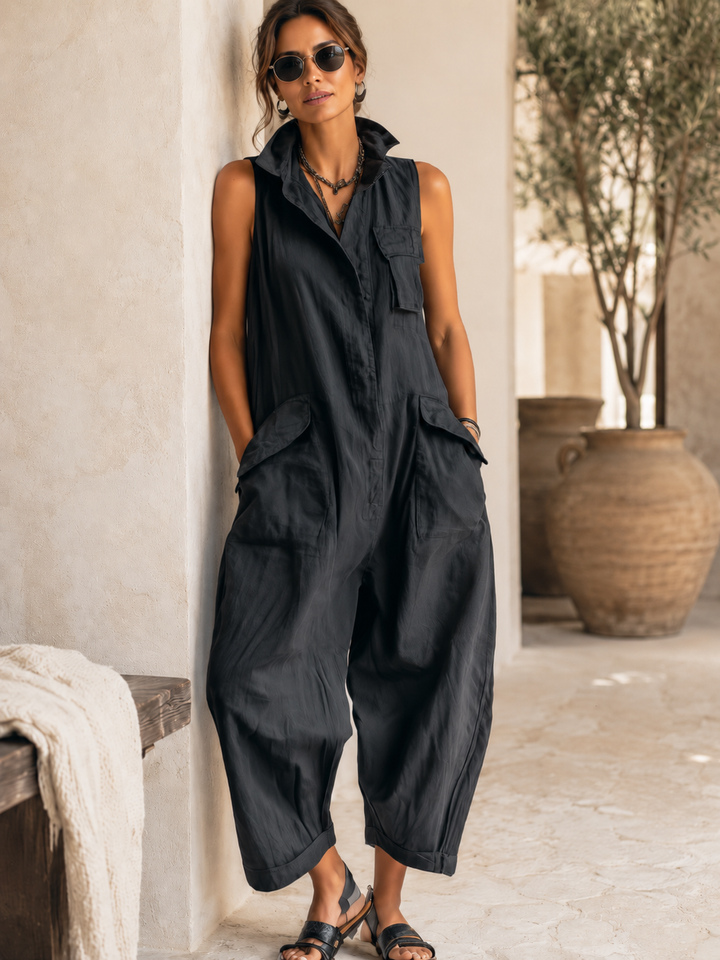 Nerine - Soft-Touch Cargo Jumpsuit