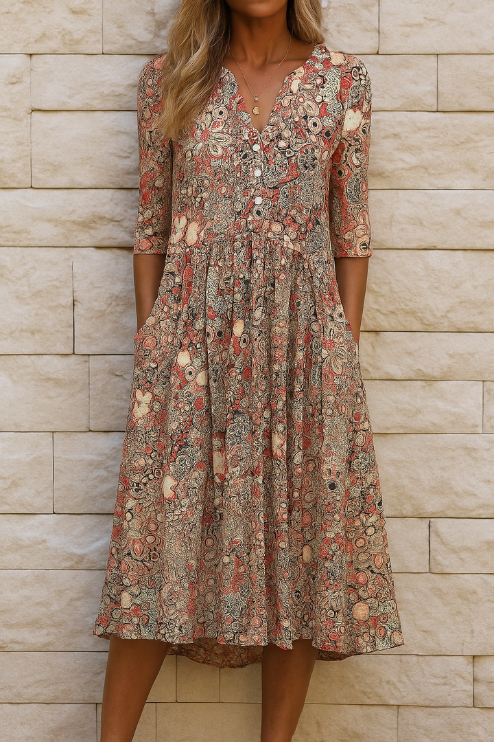 Lirenne - Soft-Touch Midi Dress