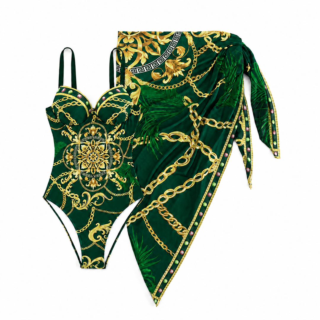 Diana - Sculpting Push-Up One-Piece Swimsuit & Cover-Up Set