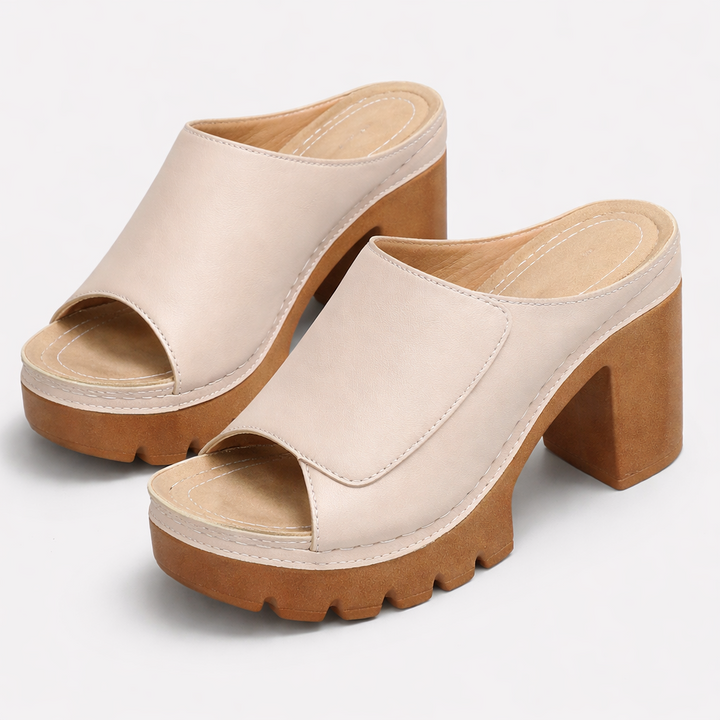 Zareen - Polished Platform Wedge Sandal