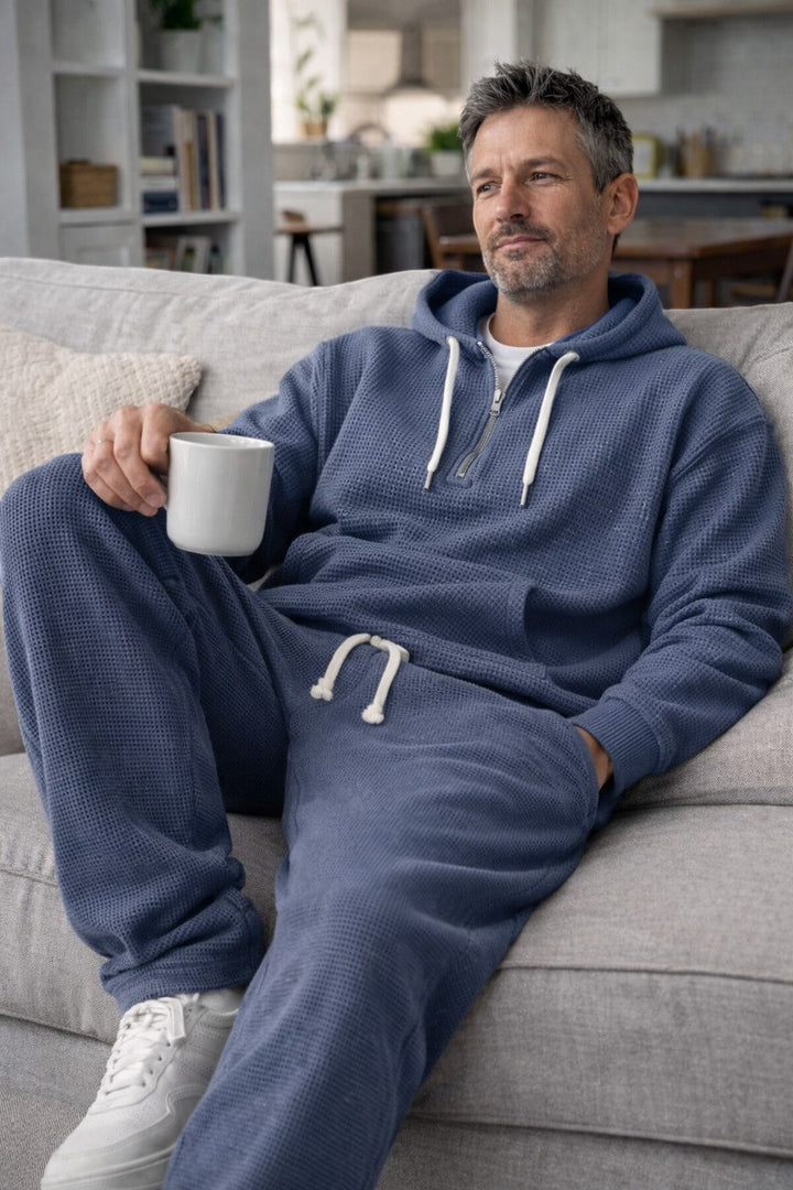 Osric - Waffle Knit Hoodie and Jogger Set