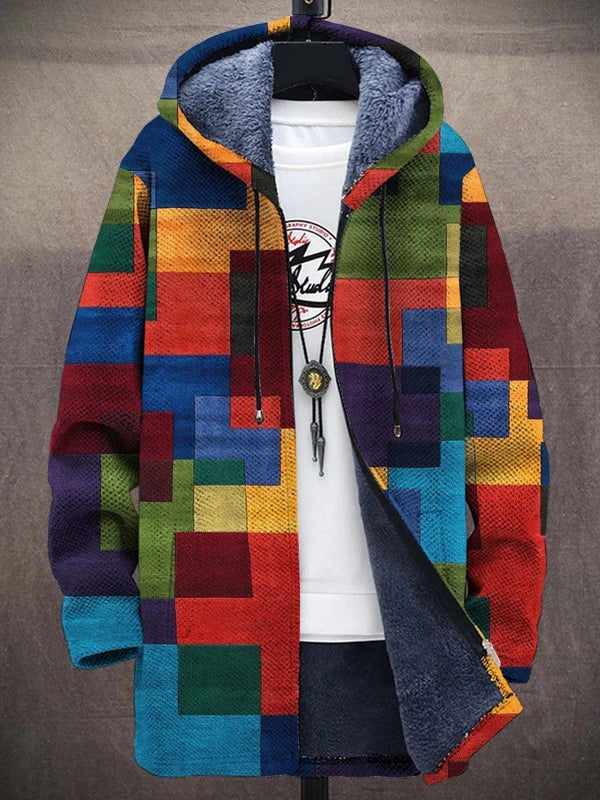 Barden - Colour Block Plush Lined Hooded Jacket