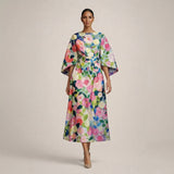 Evarin - Soft-Touch Floral Midi Dress