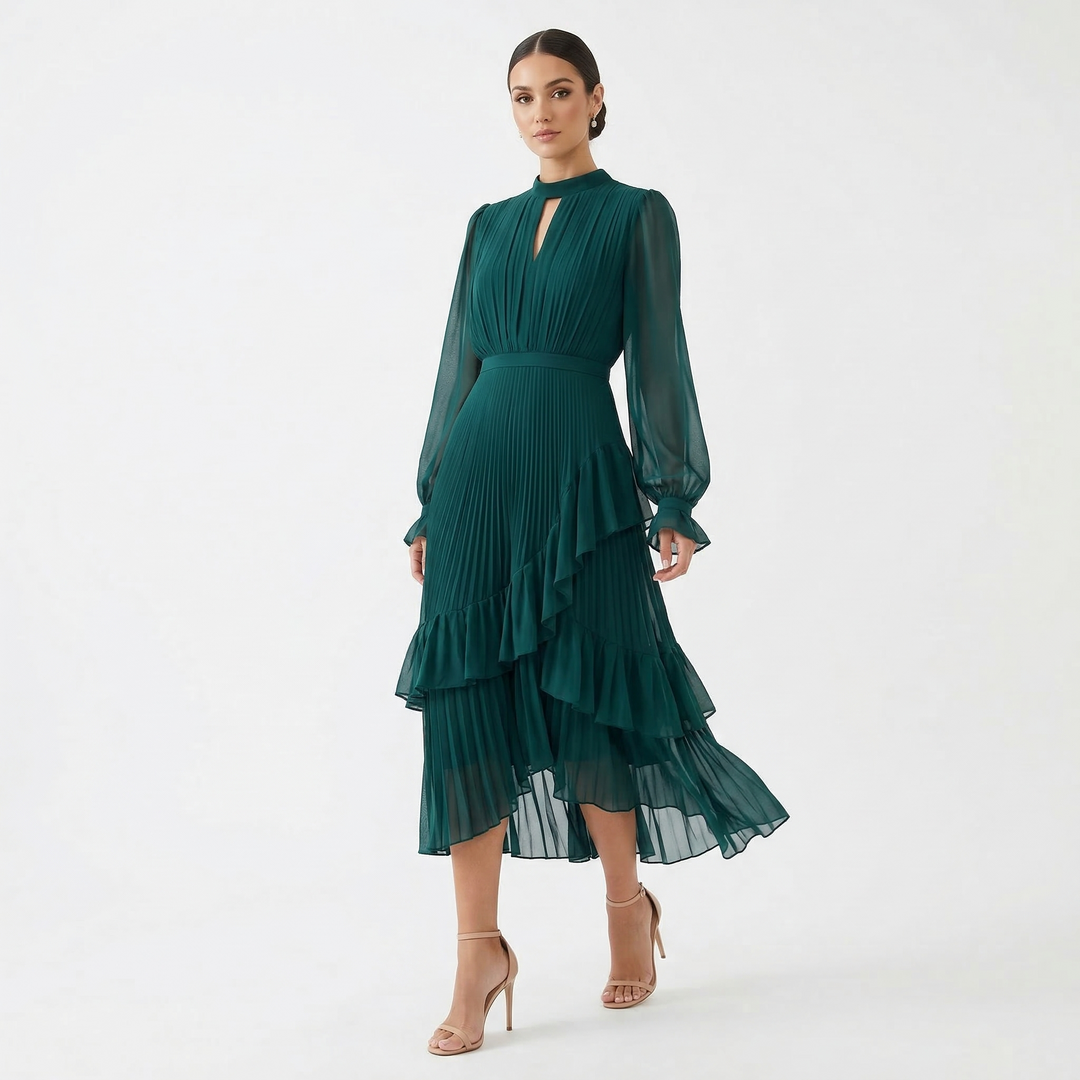 Kiana - Sculptural Pleated Evening Dress