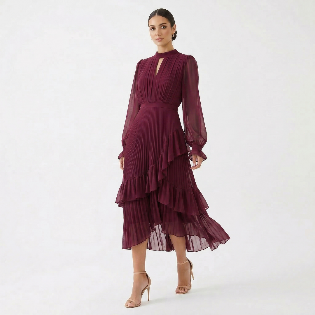 Kiana - Sculptural Pleated Evening Dress