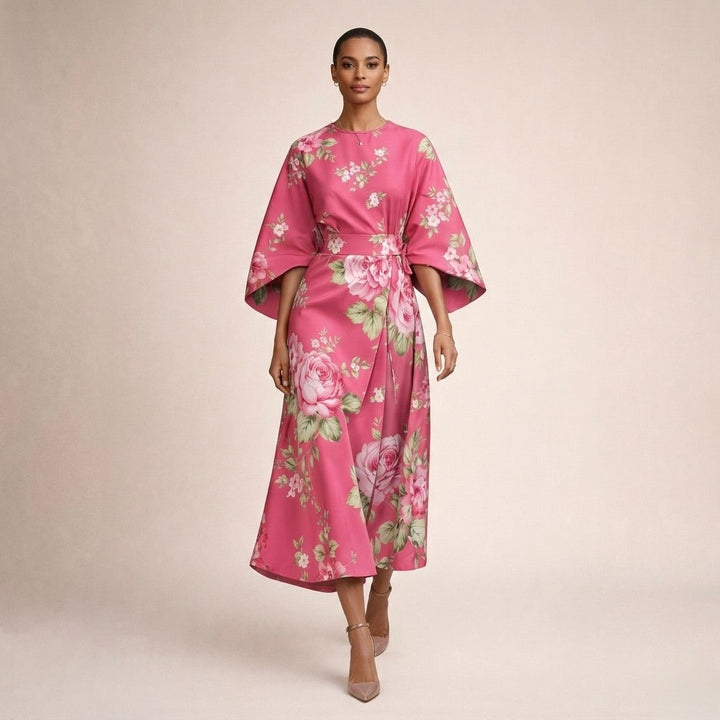 Evarin - Soft-Touch Floral Midi Dress