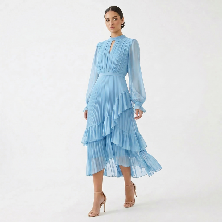 Kiana - Sculptural Pleated Evening Dress