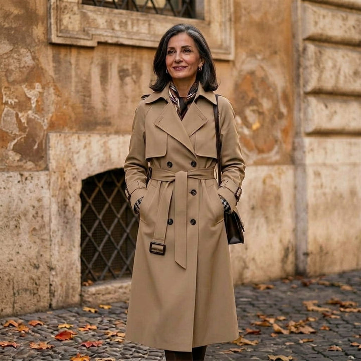 Aliki - Double-Breasted Belted Trench Coat