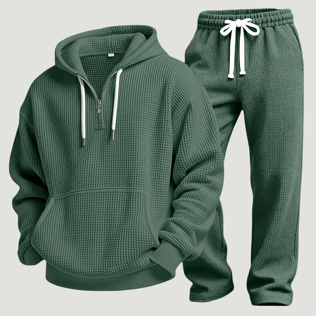 Osric - Waffle Knit Hoodie and Jogger Set