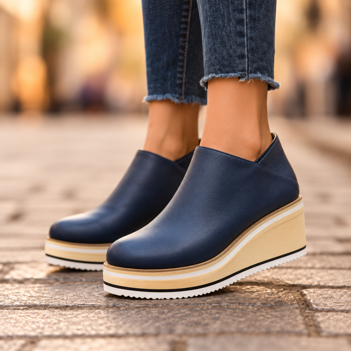Clotilde - Soft-Touch Wedge Ankle Boots