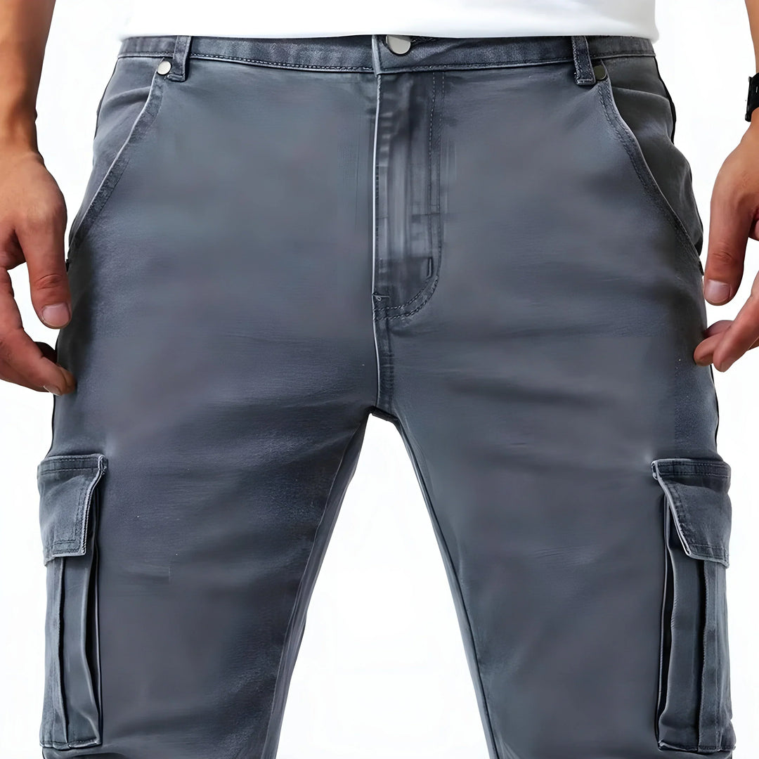 Ethan - Tailored Stretch Cargo Trousers