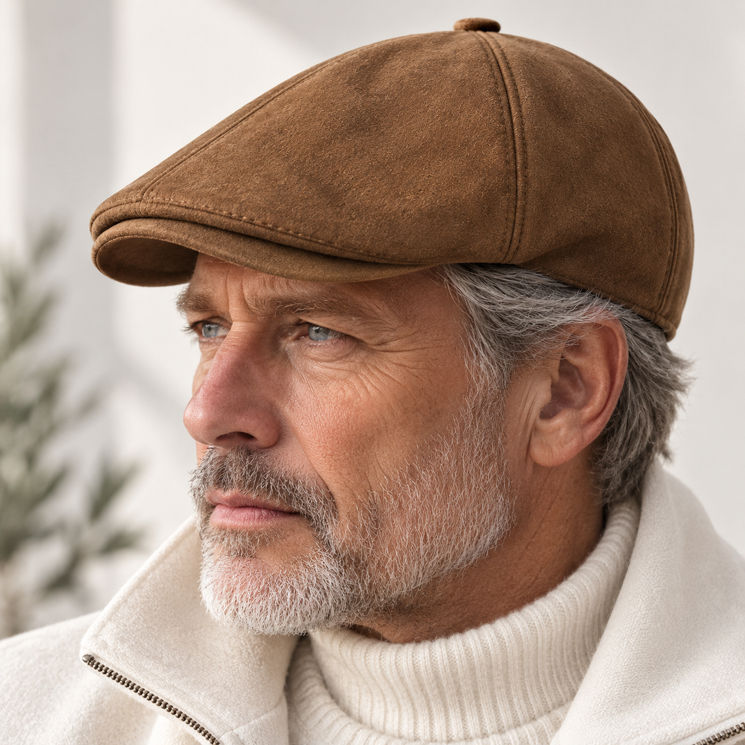 Marten - Topstitched Panelled Beret