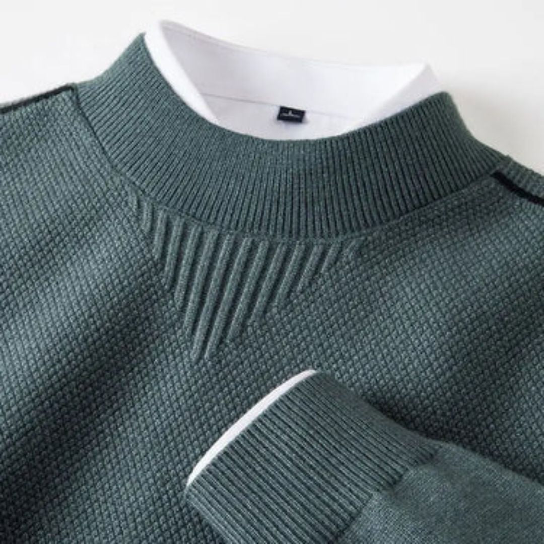 Kelvis - Textured Jacquard Turtleneck Sweater