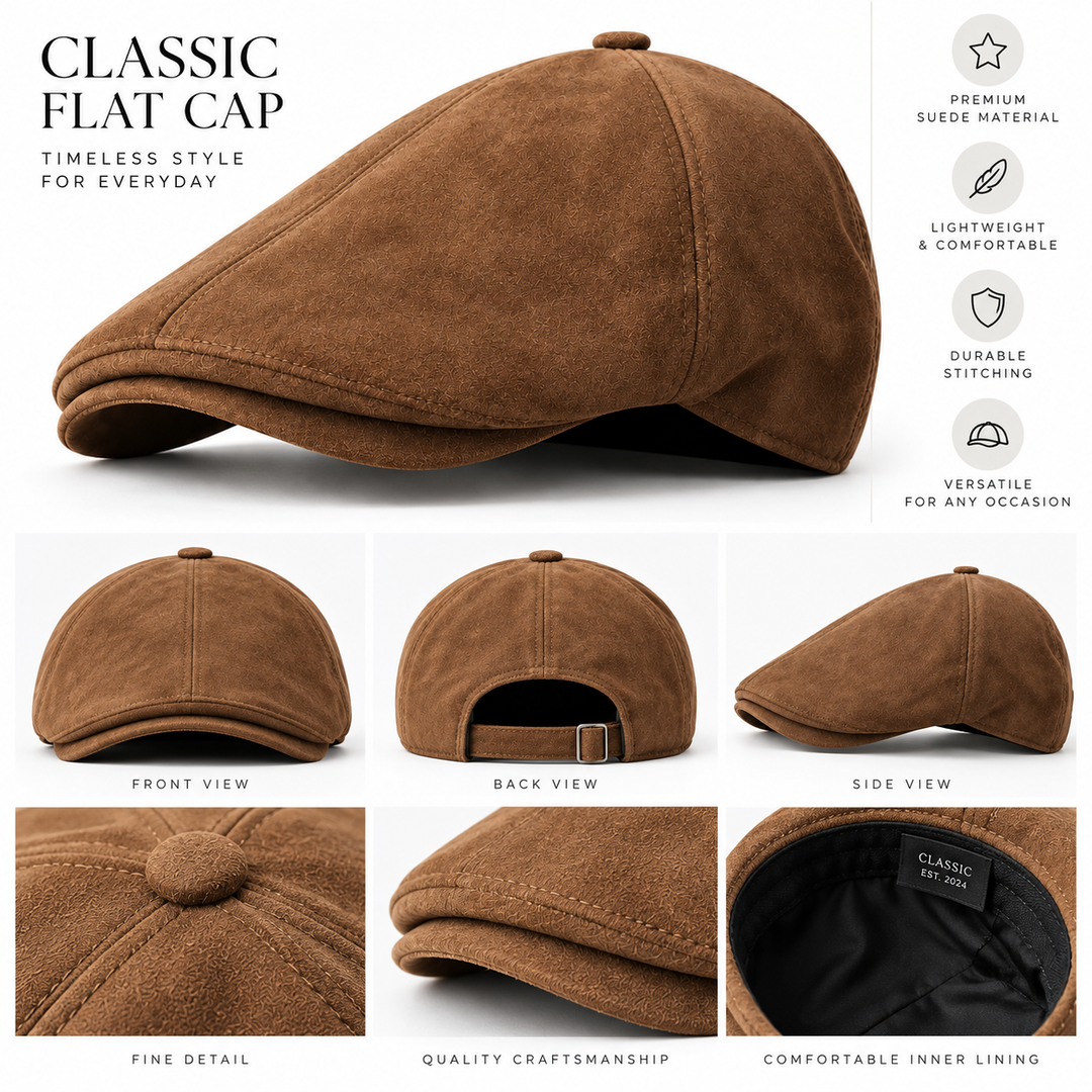 Marten - Topstitched Panelled Beret