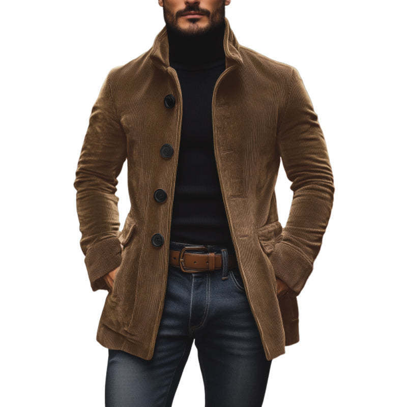 Digby - Ribbed High-Collar Jacket