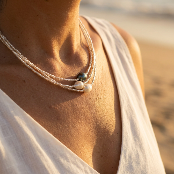 Zelia - Three Strand Necklace