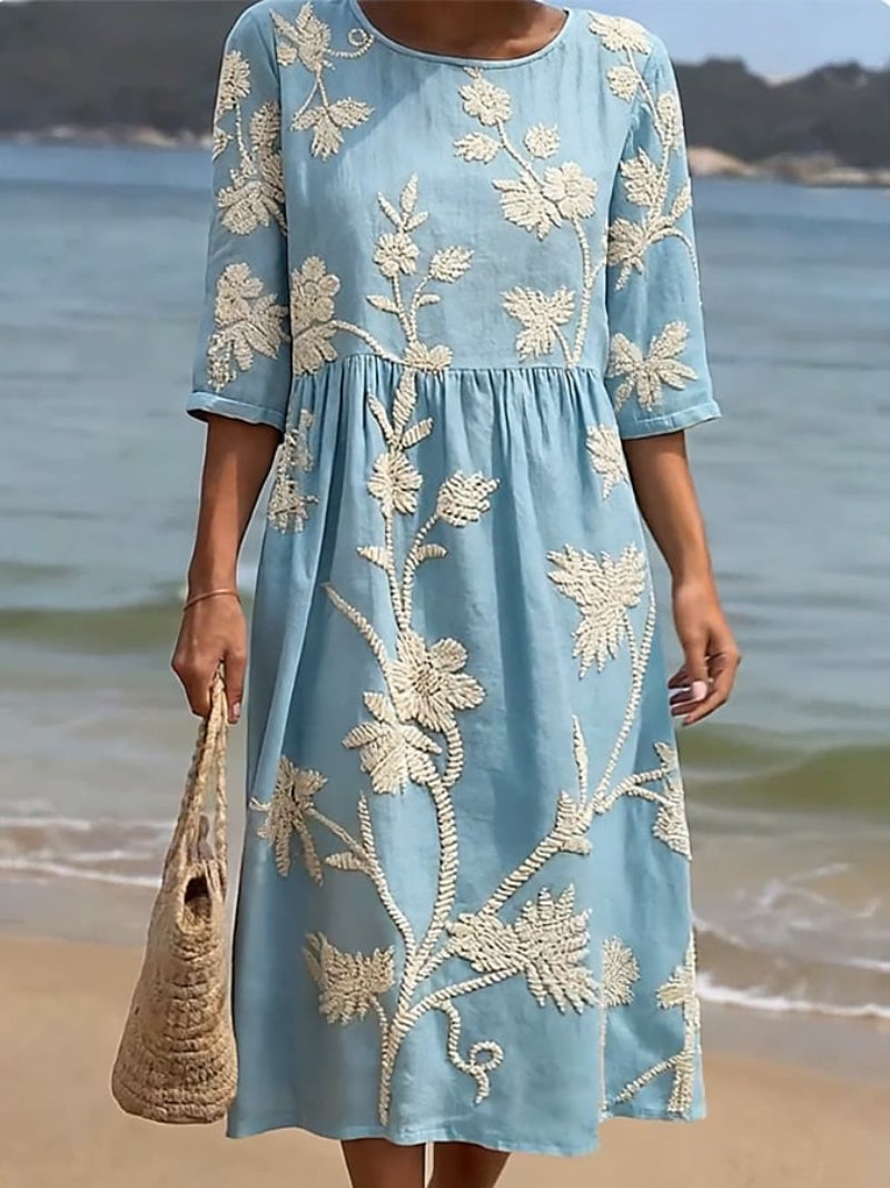 Marina - Breezy Linen Midi Dress