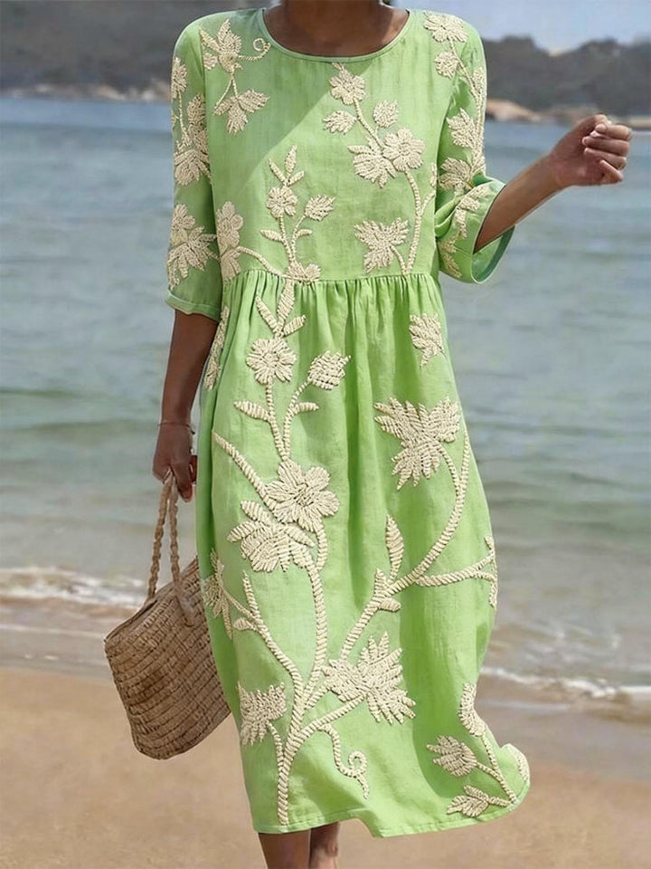 Marina - Breezy Linen Midi Dress