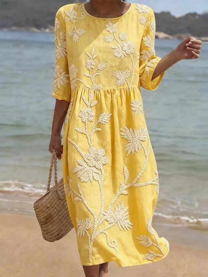 Marina - Breezy Linen Midi Dress