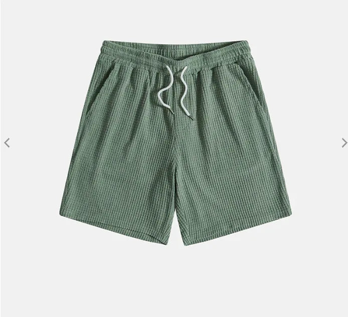 Jorvian - Textured Summer Shirt & Shorts Set