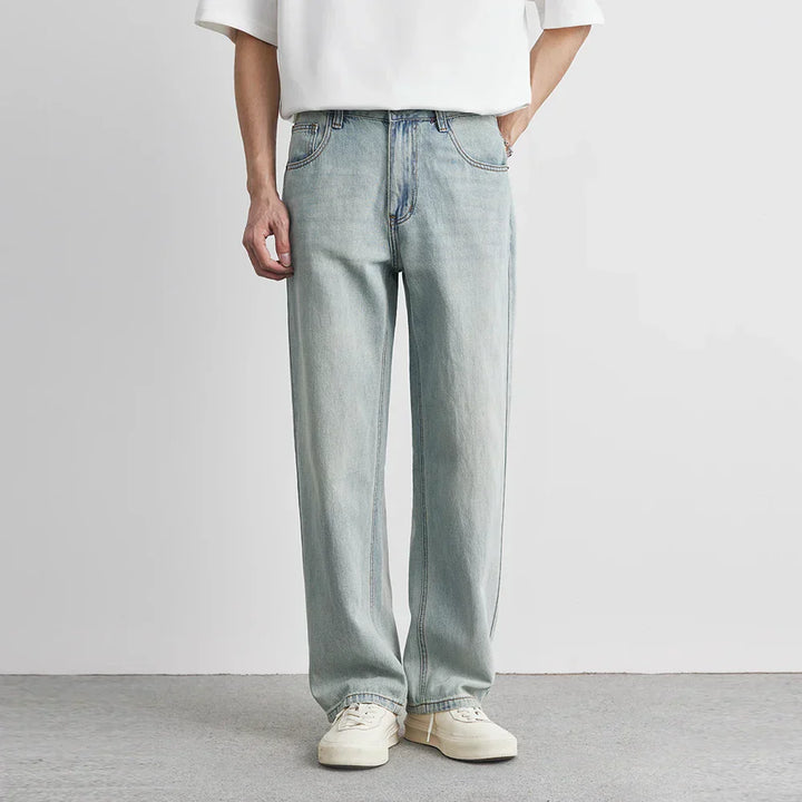 Torvax - Vintage-Wash Wide-Leg Jeans