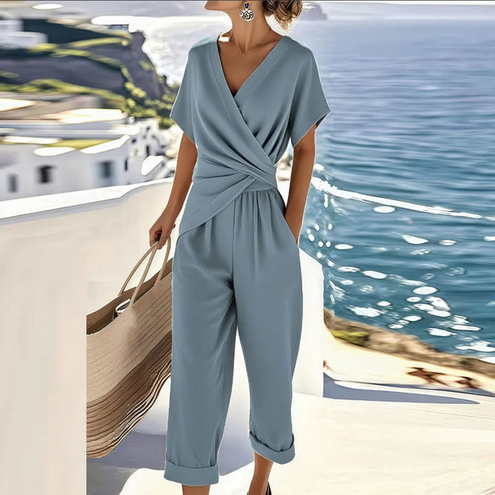 Ziora - Soft-Touch Wrap Shorts Set