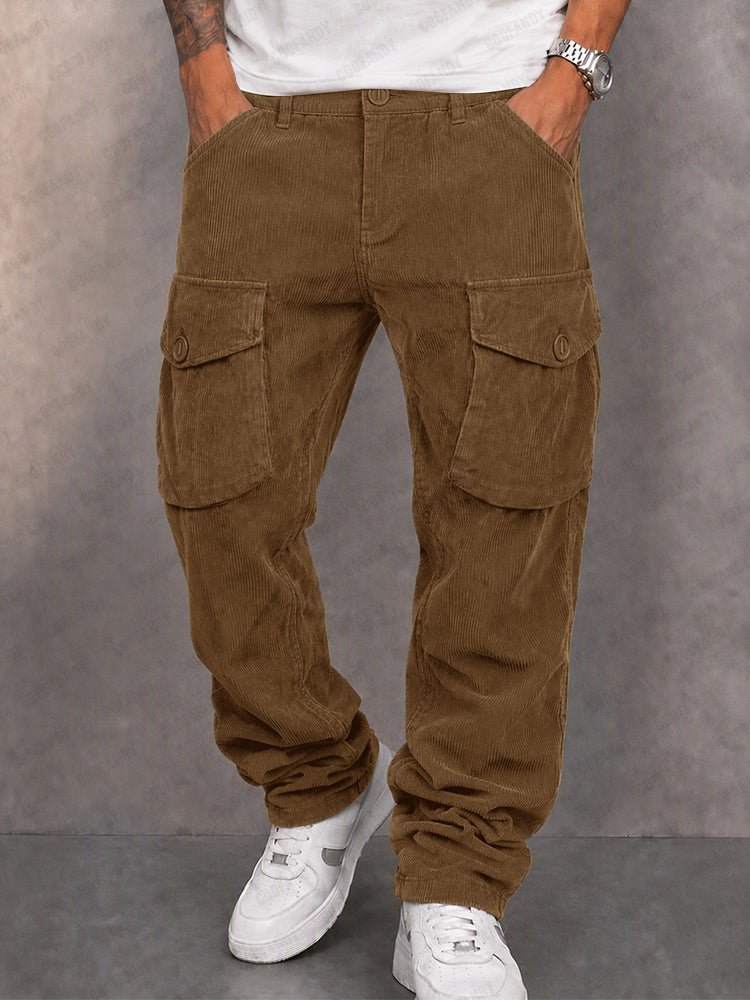 Milo - Ribbed Cargo Trousers