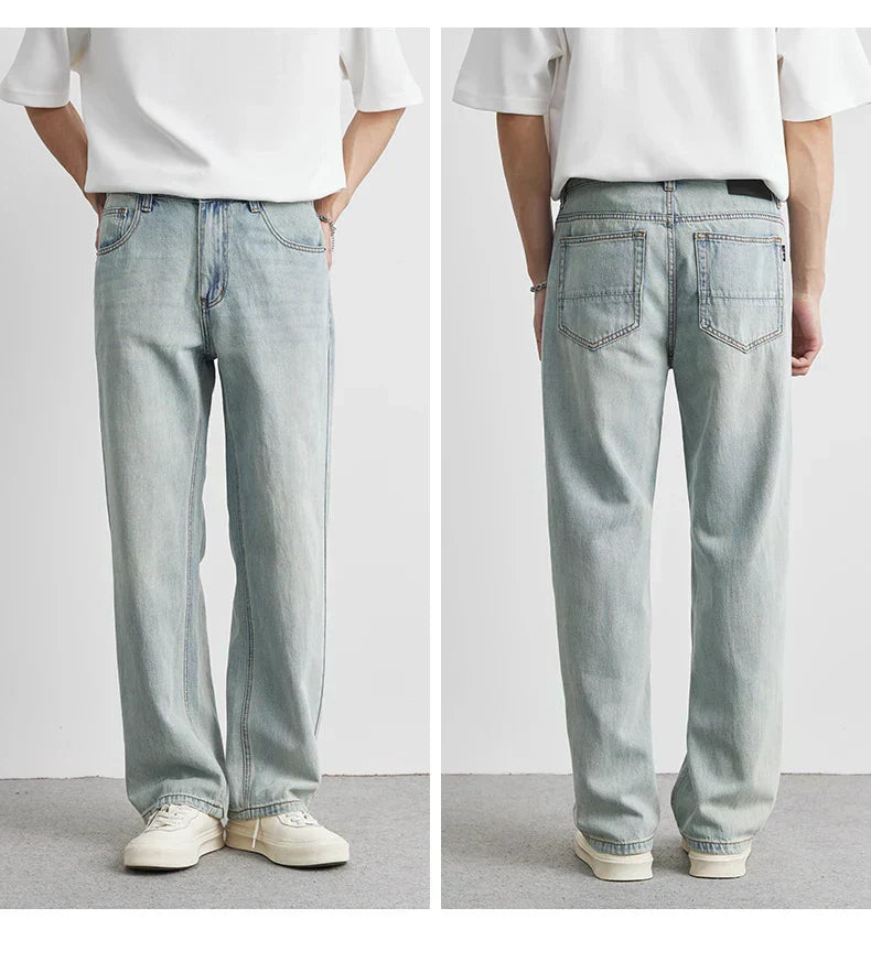 Torvax - Vintage-Wash Wide-Leg Jeans