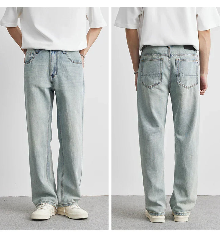 Torvax - Vintage-Wash Wide-Leg Jeans