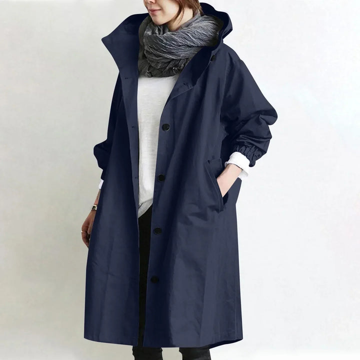 Yelina - Longline Hooded Trench Coat