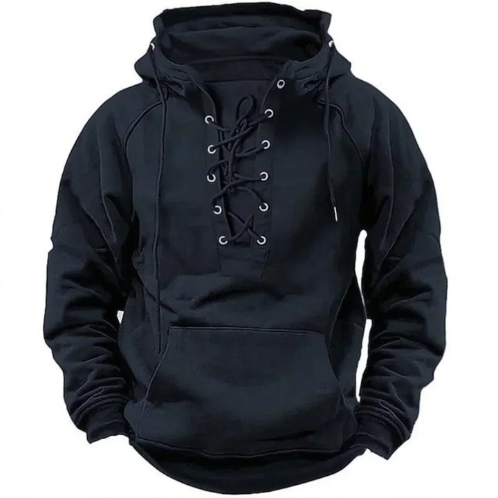 Bervin - Heavyweight Lace-Up Hoodie