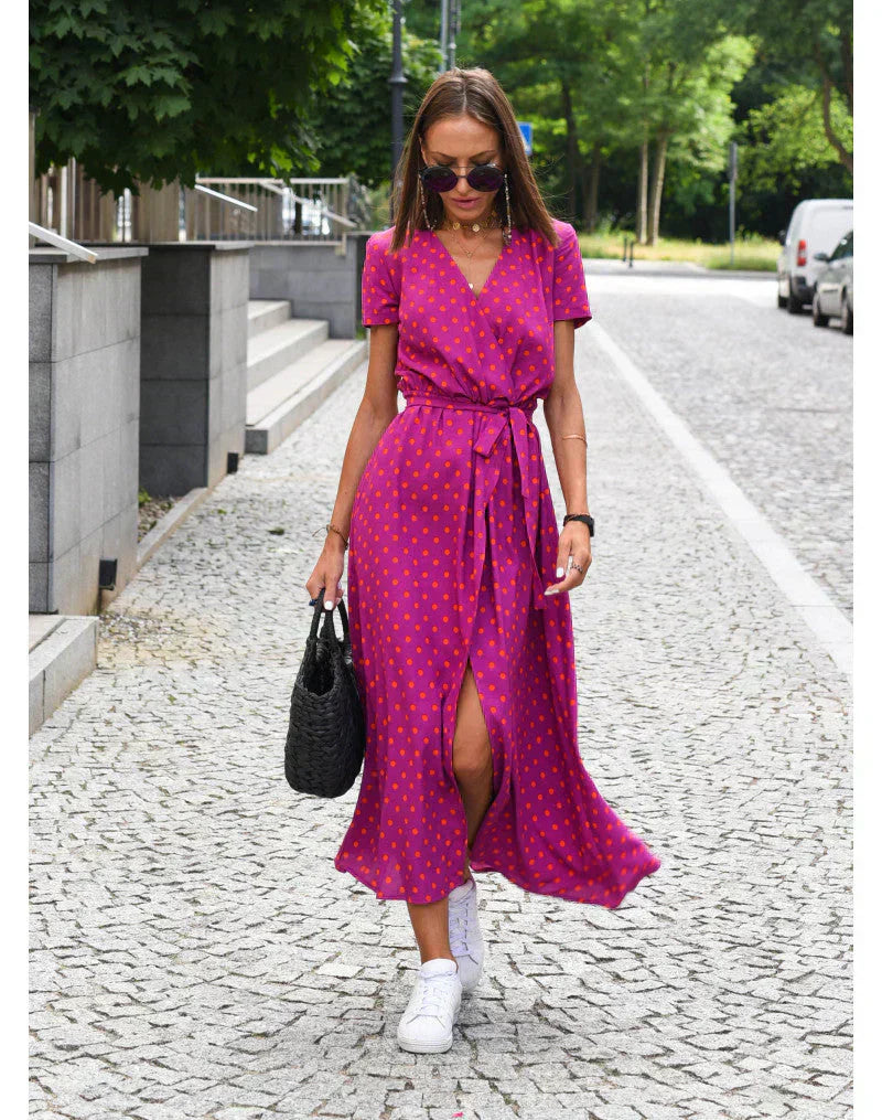 Zayvia - Soft-Touch Sculpting V-Neck Dress