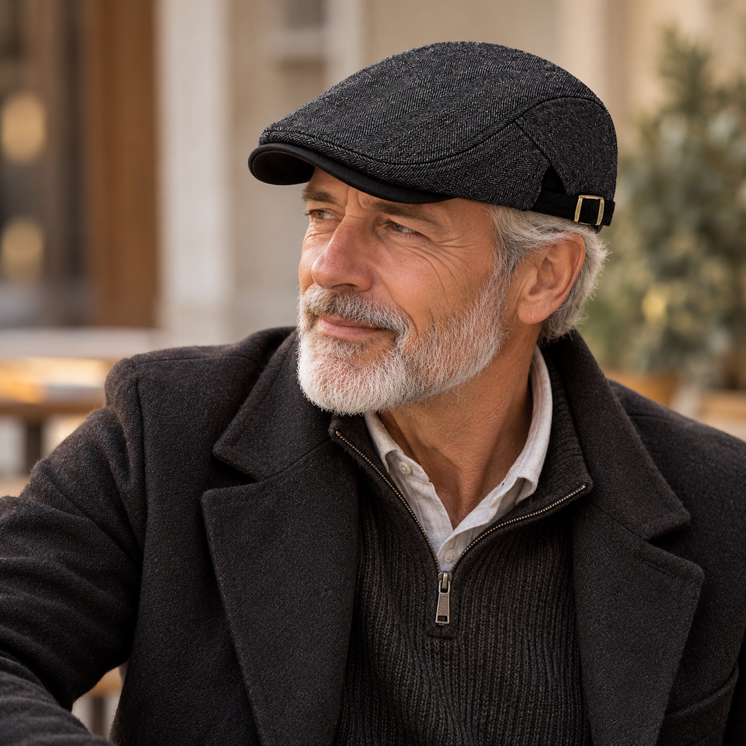 Linus - Textured Flat Cap