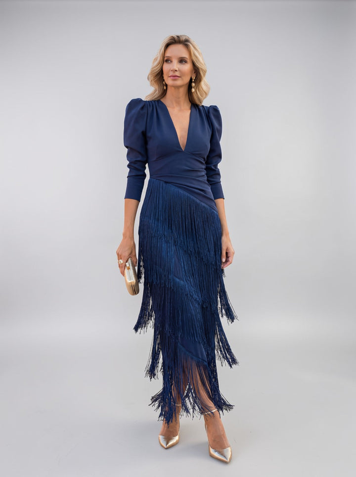 Odelina - Fluid Fringe Dress