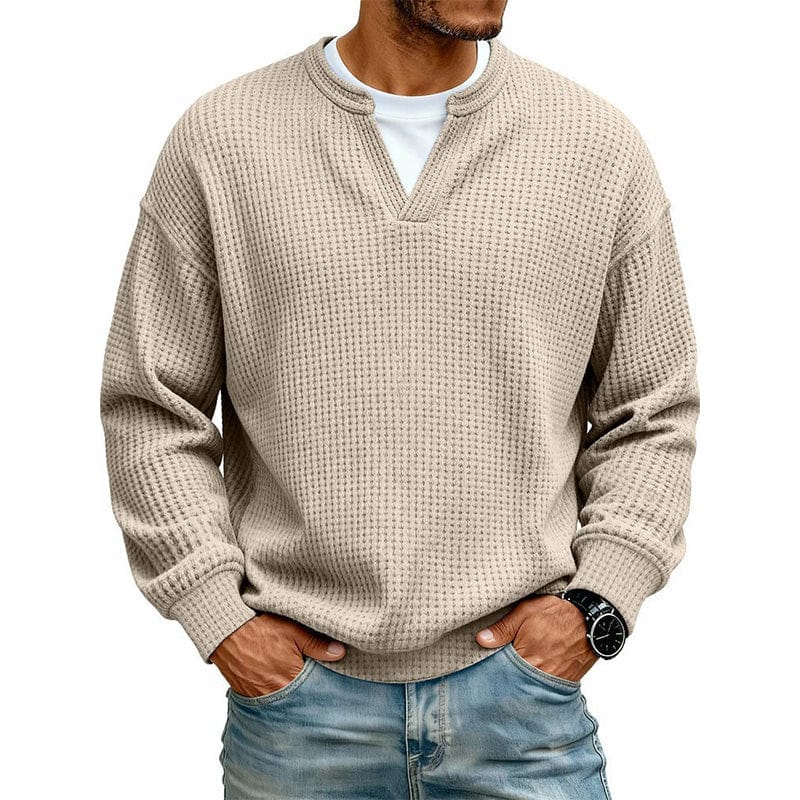 Arwel - Textured Waffle-Knit Jumper