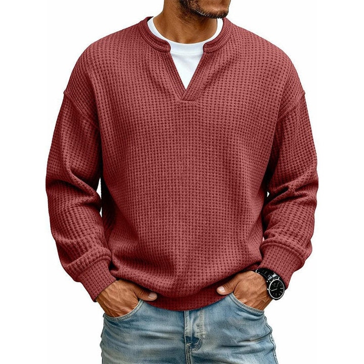 Arwel - Textured Waffle-Knit Jumper