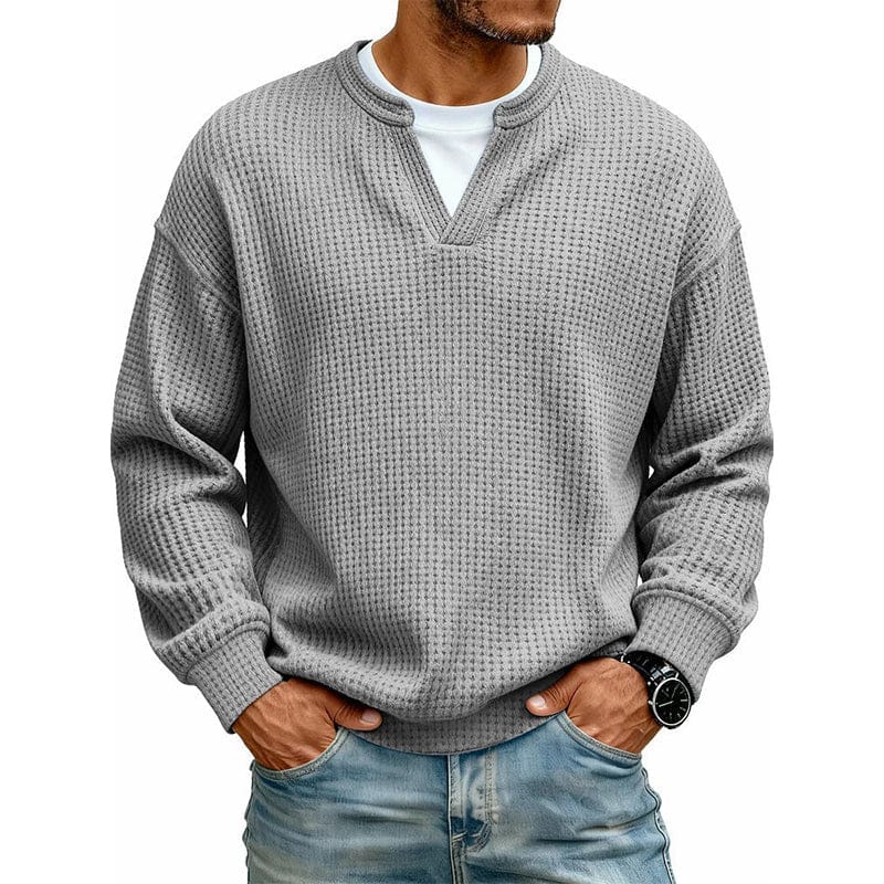 Arwel - Textured Waffle-Knit Jumper